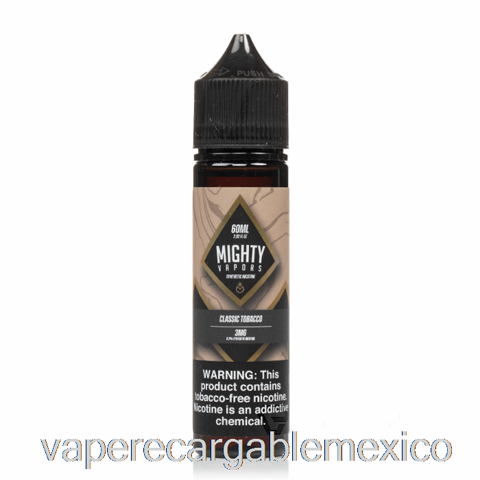 Vape Recargable Tabaco Clásico - Mighty Vapors - 60ml 0mg